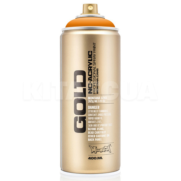 Фарба декоративна акрилова 400мл SHOCK 2000 світло-оранжева напівматова Gold MONTANA (285615-MONTANA)