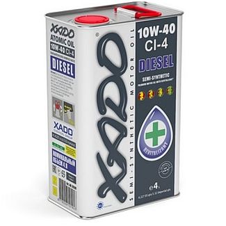 Масло моторне Напівсинтетичне 4л 10W-40 Atomic Oil CI-4 Diesel XADO