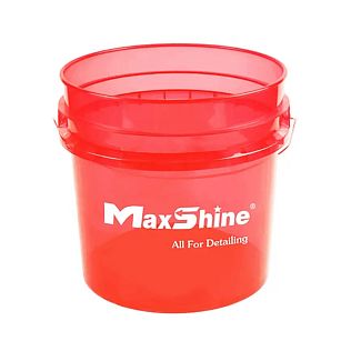 Ведро с крышкой для мойки авто Detailing Bucket Red 13л красное MaxShine