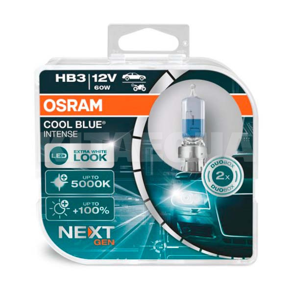 Галогенні лампи HB3 60W 12V Cool Blue +100% комплект Osram (9005CBN-HCB)