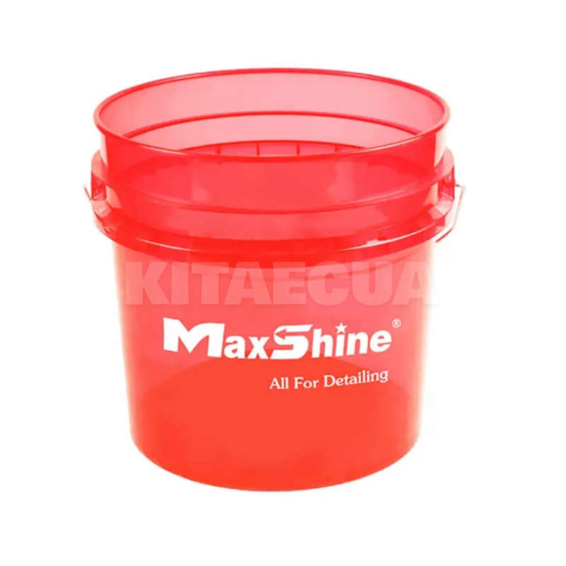 Ведро с крышкой для мойки авто Detailing Bucket Red 13л красное MaxShine (MSB001-R)