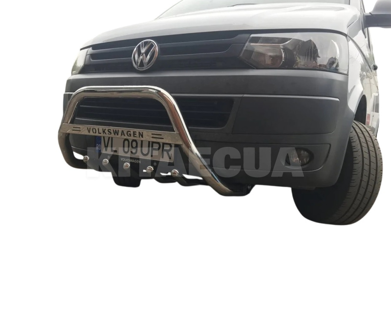 Кенгурятник WT003 Volkswagen T5 2010-2015 нержавеющая сталь с надписью CAN (dug638299) - 4