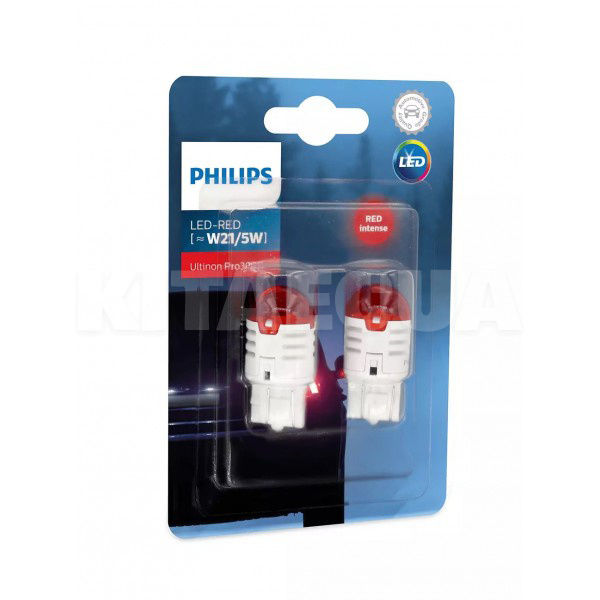 LED лампа для авто Ultinon Pro3000 W3x16q 0.8W 1300К red (комплект) PHILIPS (11066U30RB2)