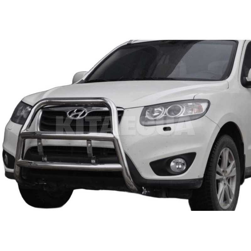 Кенгурятник WT018 Hyundai Santa Fe 2 2006-2012 нержавеющая сталь CAN (dd22490) - 3