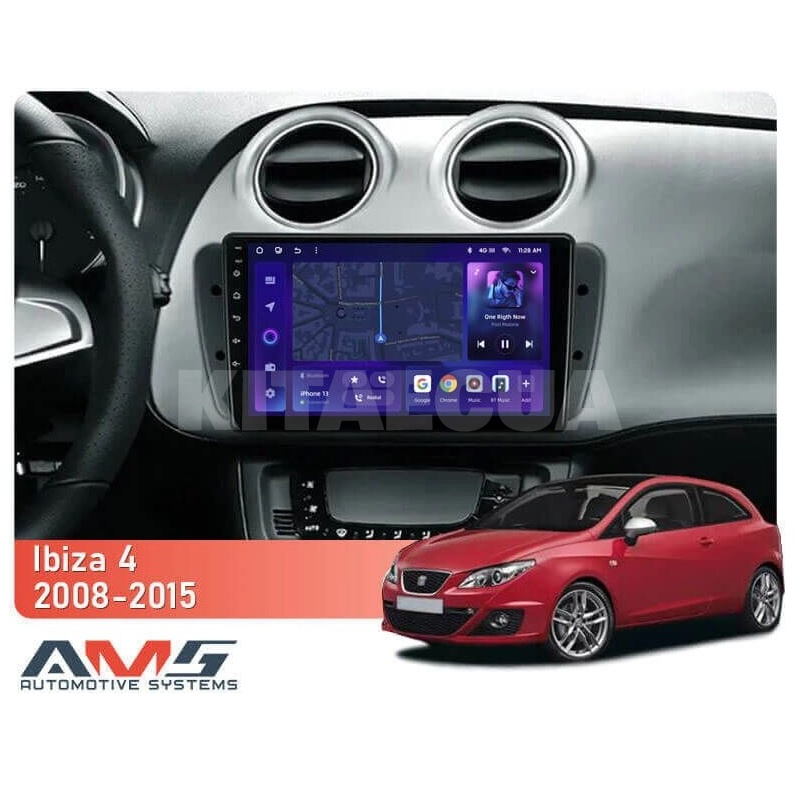 Штатна магнітола MOSS M3 4+32 ГБ 9" Seat Ibiza 6J 2008-2015 AMS (50649) - 2