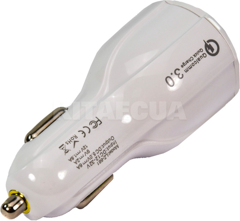 автомобільний зарядний пристрій 2 USB Qualcom 3.0 6A White CQC-200 XoKo (CQC-200-WH-XoKo) - 6