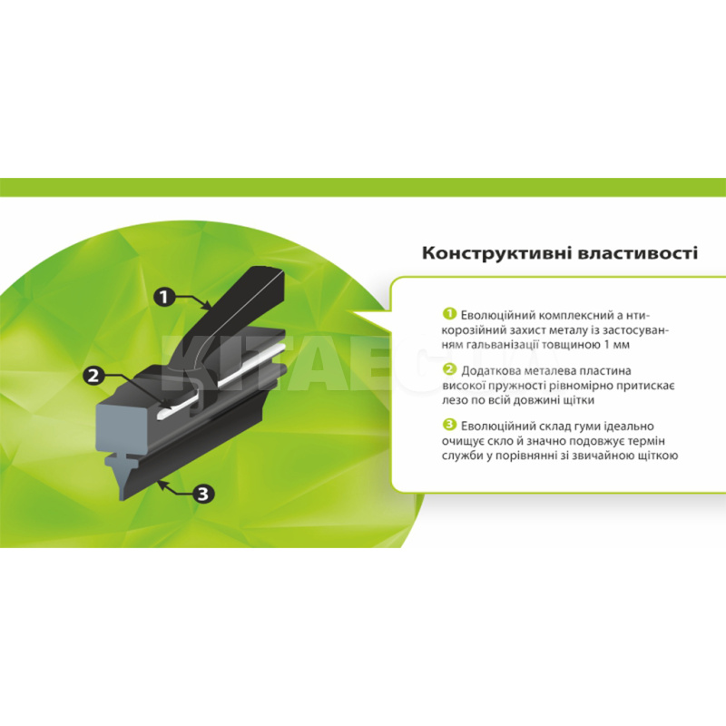 Щетка стеклоочистителя (дворник) 480мм каркасная VIMAX (DB-SW19-480) - 3