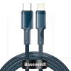 Кабель High Density Braided Type-C to Lightning PD 20W 2м синий BASEUS (CATLGD-A03)