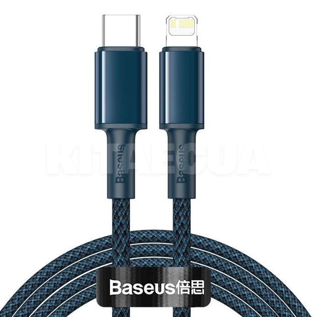Кабель High Density Braided Type-C to Lightning PD 20W 2м синий BASEUS (CATLGD-A03)