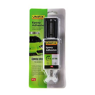Клей епоксидний для пластик прозорий 30г UNIFIX