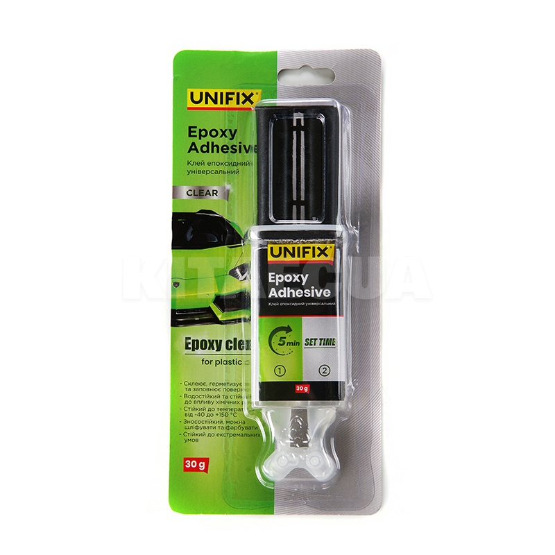 Клей епоксидний для пластик прозорий 30г UNIFIX (940030)