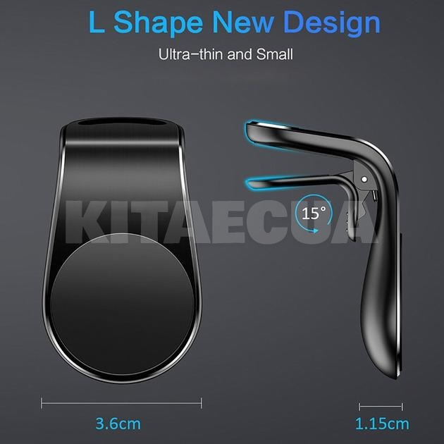 Автомобільний утримувач телефону Flat Magnetic Black магнітний на дефлектор XO (XO-C82BK) - 5