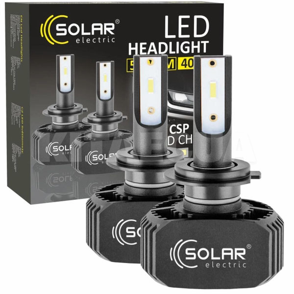 LED лампа для авто H7 PX26d 40W 6000K (комплект) Solar (8207) - 2