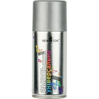 Фарба-емаль універсальна 150мл срібляста NEW TON