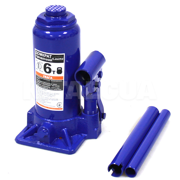 Домкрат гидравлический бутылочный до 6т (200мм-385мм) пластиковый кейс LAVITA (LA JNS-06PVC) - 2