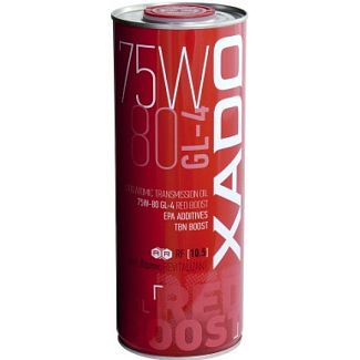 Масло трансмиссионное полусинтетическое 1л 75W-80 GL-4 Red Boost XADO