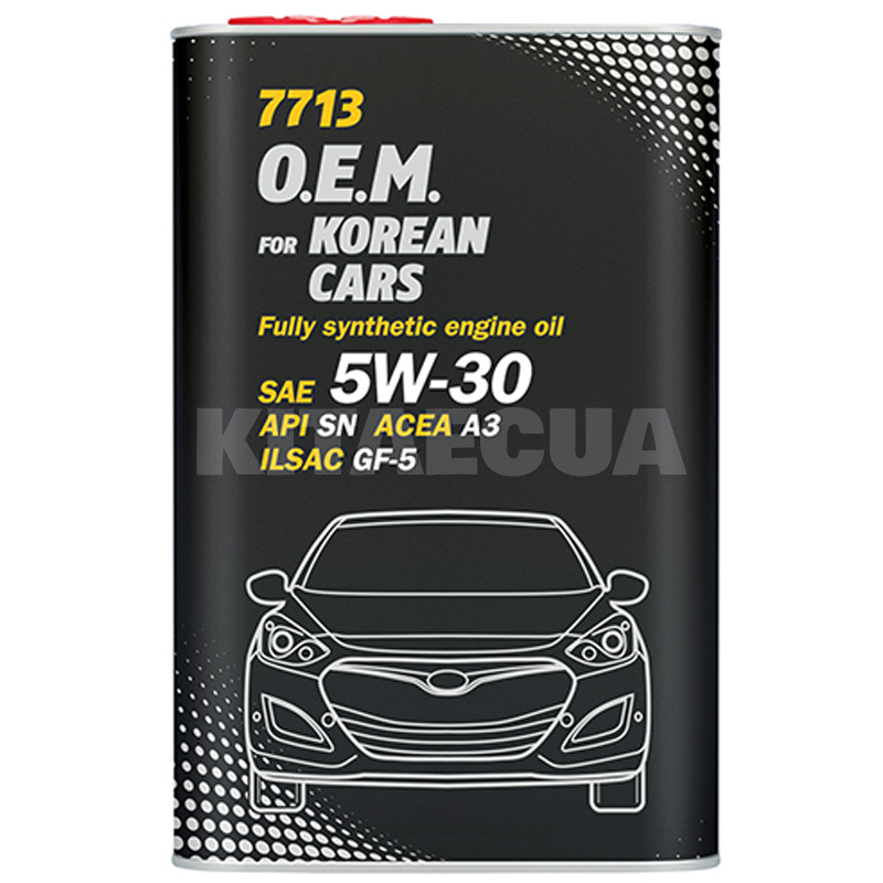 Масло моторне синтетичне 1л 5W-30 O.E.M. for Korean Cars Mannol (MN7713-1ME)
