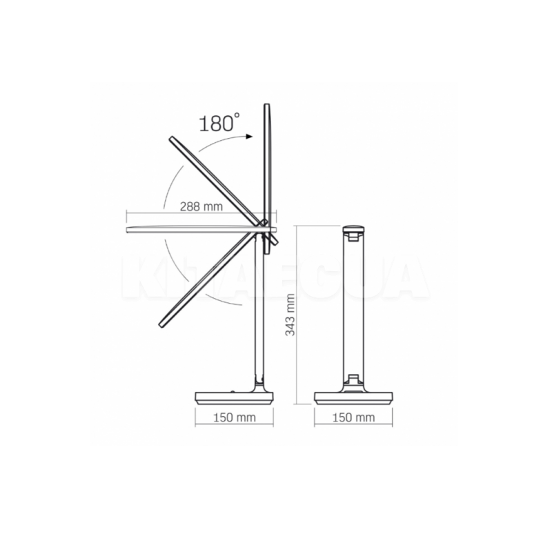 LED настільна лампа з акумулятором VIDEX (VL-TF16W) - 2