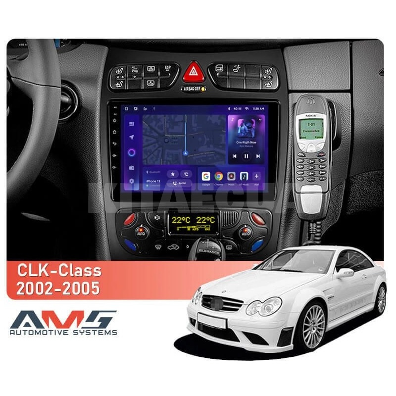 Штатна магнітола MOSS M3 4+32 ГБ 9" Mercedes Benz CLK Class A209 2002-2005 (F2) AMS (50151) - 2