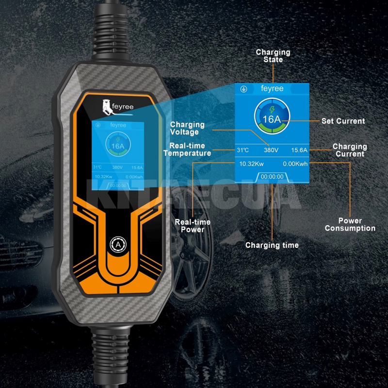 Зарядка для электромобиля GB/T AC 11 кВт 16A 3-фазы Wi-fi Lione King FEYREE (FY11-16-3PH-GB/T-K7) - 2