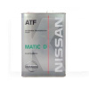 Масло трансмиссионное синтетическое 4л Matic Fluid D NISSAN (KLE2200004)