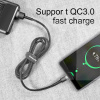 Кабель USB Type-C Cafule 3А 1м сірий/чорний BASEUS (CATKLF-BG1)