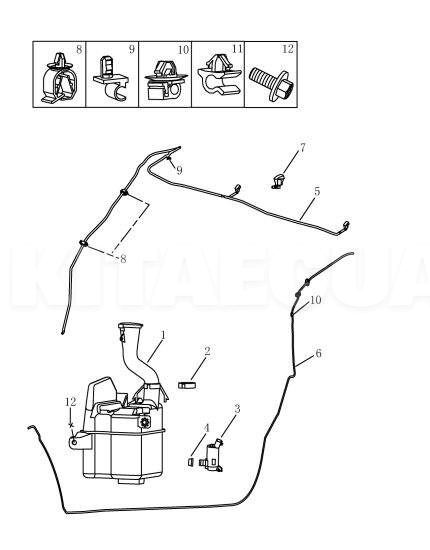 Бачок омивача на Geely EMGRAND EC7 RV (1067002028) - 2