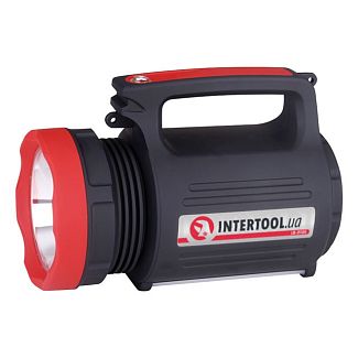 Фонарь аккумуляторный 1LED 5W+22 SMD с 2 led лампами Intertool