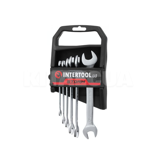 Набір ріжкових ключів 6-17мм Cr-V DIN3110 6 предметів STORM Intertool (XT-1101)