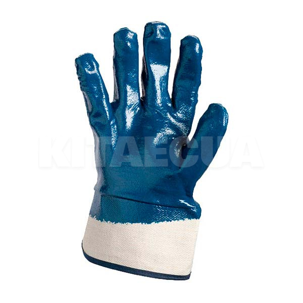 Рукавички робочі (манжети-краги) нітрилові сині XL повний облив D-OIL DOLONI (851) - 2