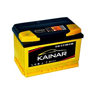 Аккумулятор автомобильный 75Ач 690А "+" слева KAINAR