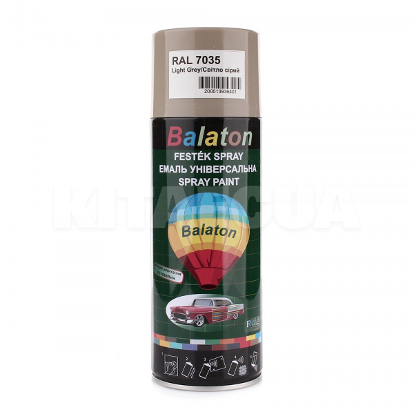 Фарба універсальна глянцева 400мл світло-сіра BALATON (RAL7035)