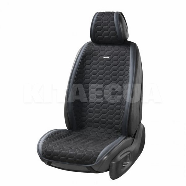 Накидка на передні сидіння чорна з підголівником 2 шт. Monte Carlo BELTEX (BX81150) - 2