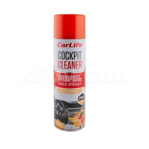 Полироль для пластика "мультифрукт" 500мл cockpit cleaner CARLIFE (CF507)