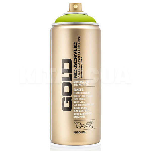 Краска декоративная акриловая 400мл CL6330 "темно-ядовитый" зеленая полуматовая Gold MONTANA (283710-MONTANA)