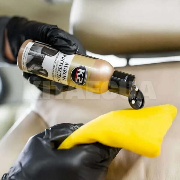 Набор по уходу за кожей салона Auron Set с щеткой и микрофиброй K2 (G420) - 2