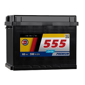 Акумулятор автомобільний 60Ач 590А "+" праворуч 555