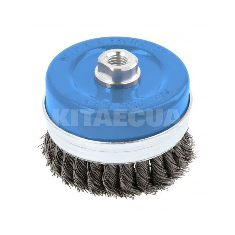 Щетка чашечная усиленная с резьбой 100 мм HOGERT (HT7D738)