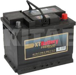 Аккумулятор 62Ач Euro (T1) 242x175x190 с обратной полярностью 540A Premium XT (XT BAT PREMIUM 60)