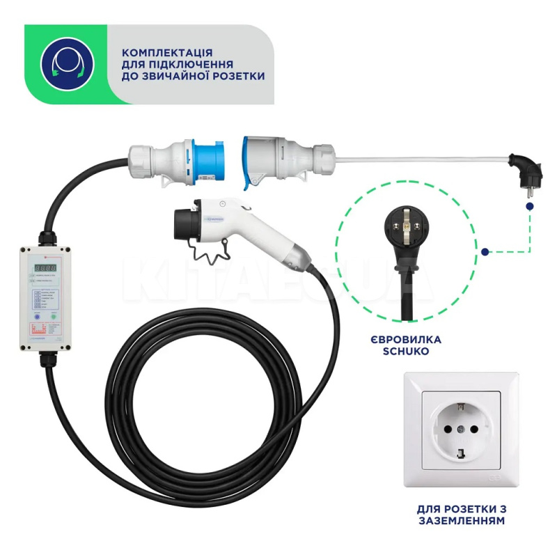 Зарядка для електромобіля GB/T AC 7.4 кВт 32А 1-фаза PRO+ UACHARGER (CHC-PR120731HL-21-8) - 5
