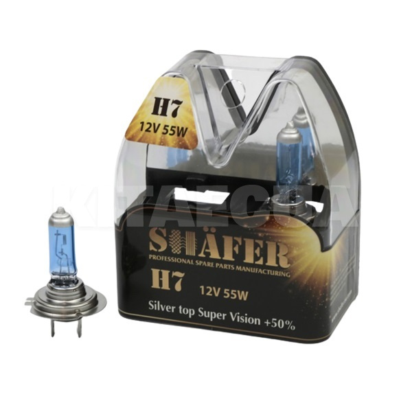 Галогенные лампы H7 55W 12V Super Vision Ultra +100% комплект SHAFER (SL3007)