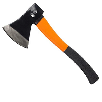 Топор 800 г с рукояткой из фибергласса с резиновым топорищем LEVTOOLS