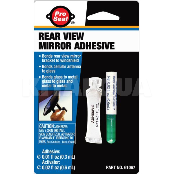 Клей для дзеркала заднього виду Rear View Mirror Adhesive 10-019 0.3мл+0.6мл Pro Seal (61067)