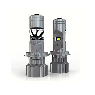 Мини LED линзы в фары H4 90/130W 6000K 