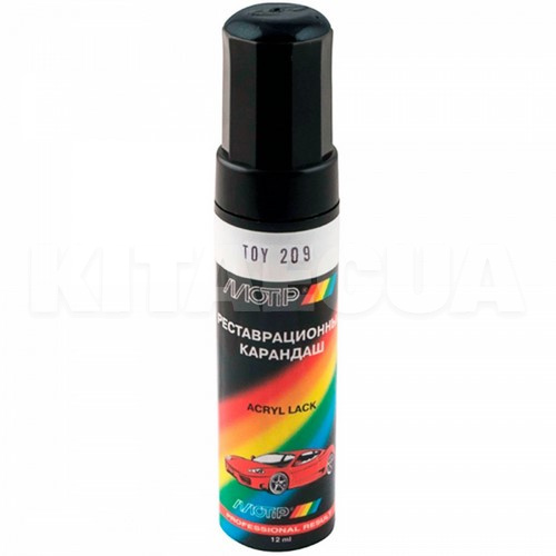 Реставрационный карандаш 12мл для TOYOTA черный металлик TOY 209 MOTIP (TOY 209)