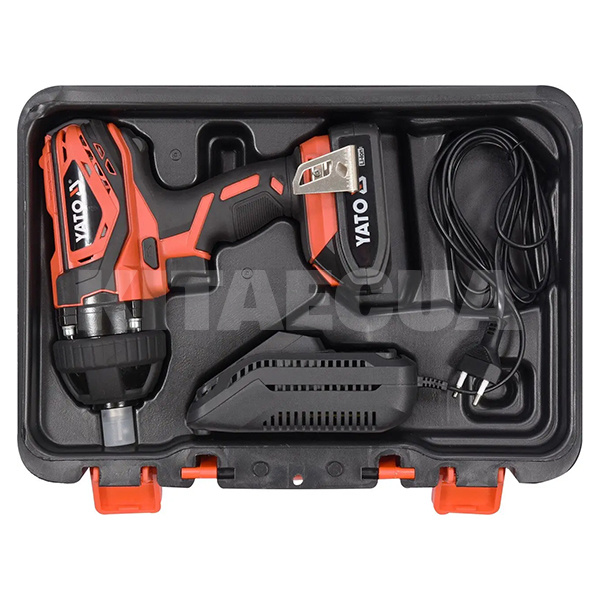 Гайковерт аккумуляторный ударный 2-Ач 300 Нм YATO (YT-82804) - 2