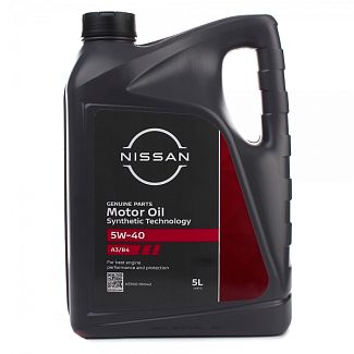 Масло моторное синтетическое 5л 5W-40 Motor Oil NISSAN