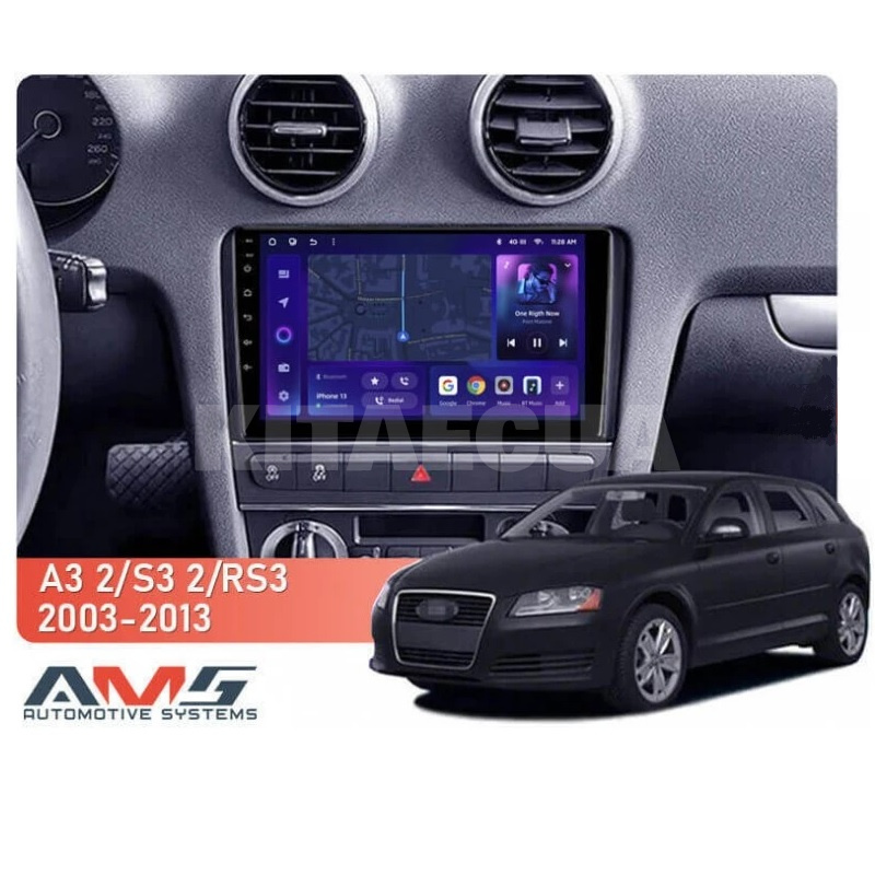 Штатна магнітола MOSS M3 4+32 ГБ 9" Audi S3 2 2006-2012 AMS (49788) - 2