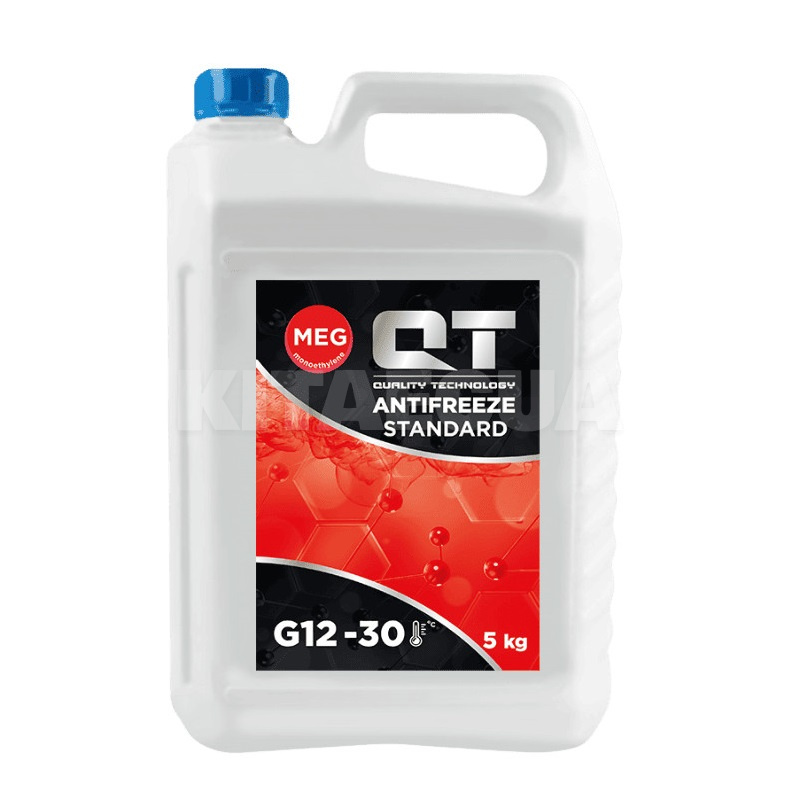 Антифриз красный 5кг G12 -30°C MEG STANDARD QT (QT551305)