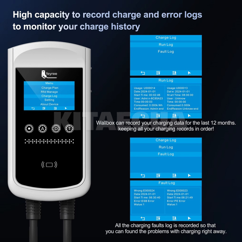 Зарядка для электромобиля Type 2 22 кВт 32А 3-фазы Pisces DLB (FY22-32-3P-T2-PIS-DL) - 4